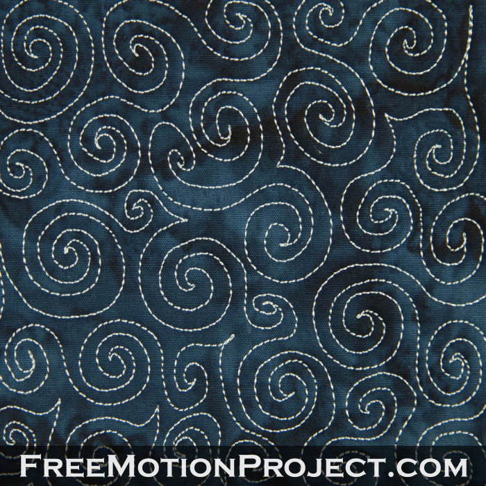 free motion quilting design basic spiral