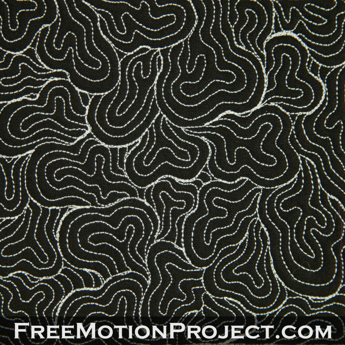 free motion quilting design brain coral