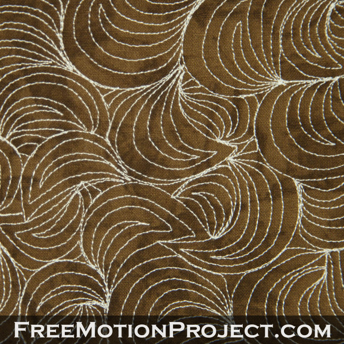 free motion quilting moon paisley