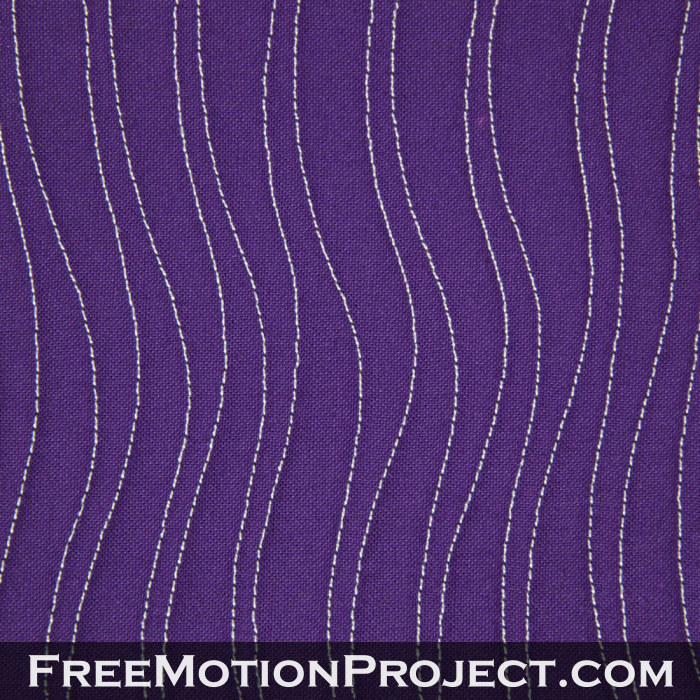 free motion quilting design Shadow Waves