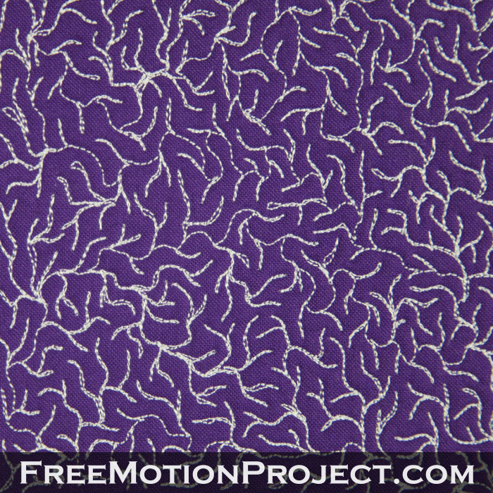 free motion quilting tree roots