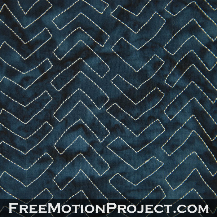 free motion quilting design basic chevron