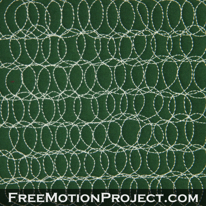 free motion quilting design cat hairball filler