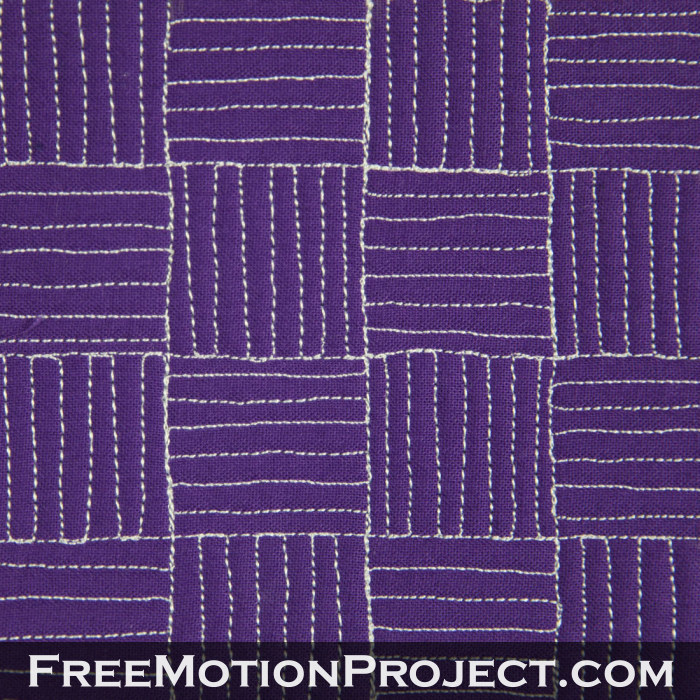 free motion quilting design checkerboard