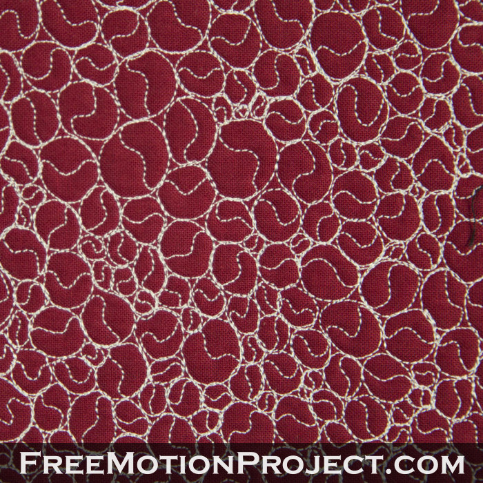 free motion quilting design cracked eggs