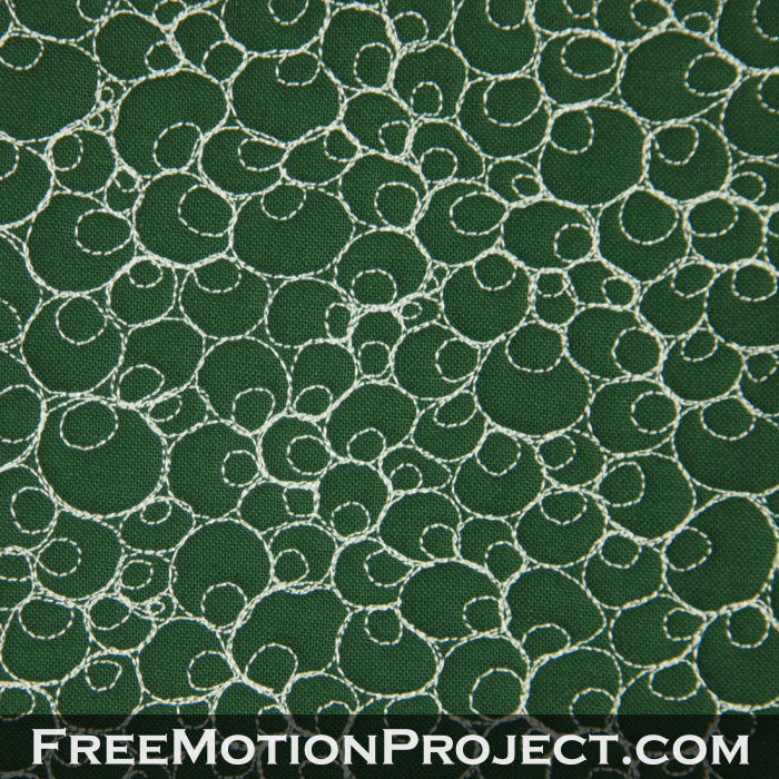 free motion quilting double pebble