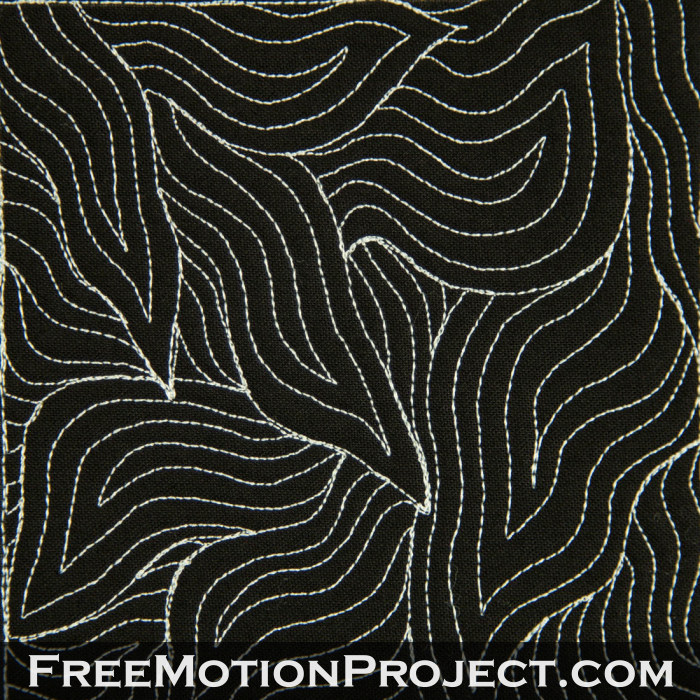 free motion quilting flame stitch