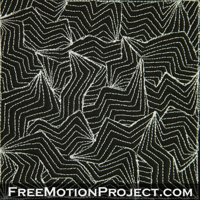 free motion quilting design lightning bolt
