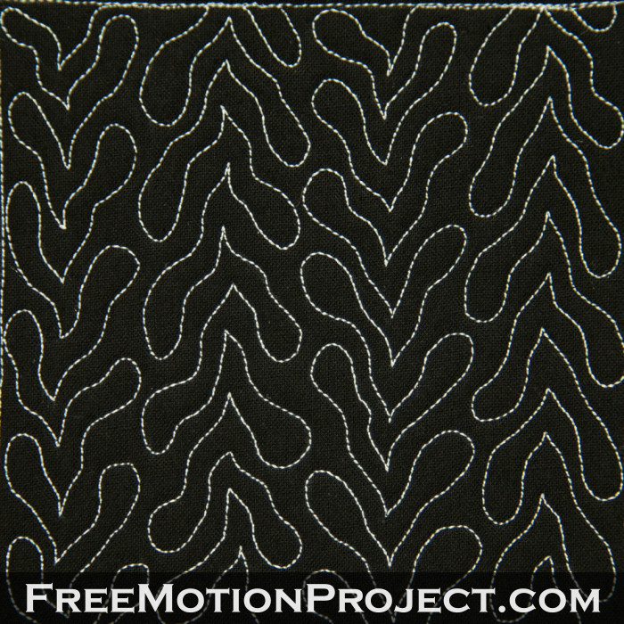 free motion quilting design mudflats