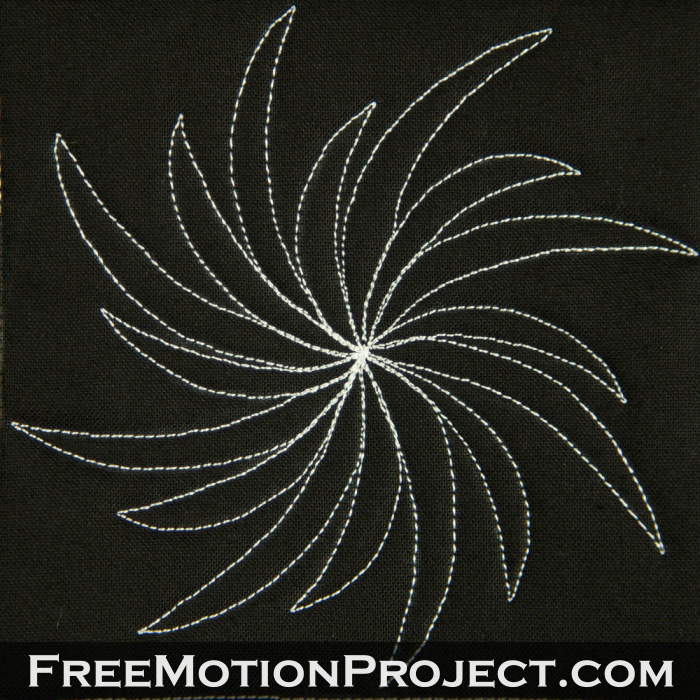 free motion quilting design poinsettia