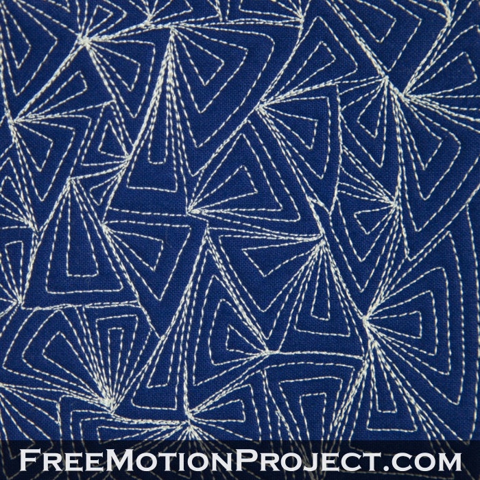 free motion quilting design pointy paisley