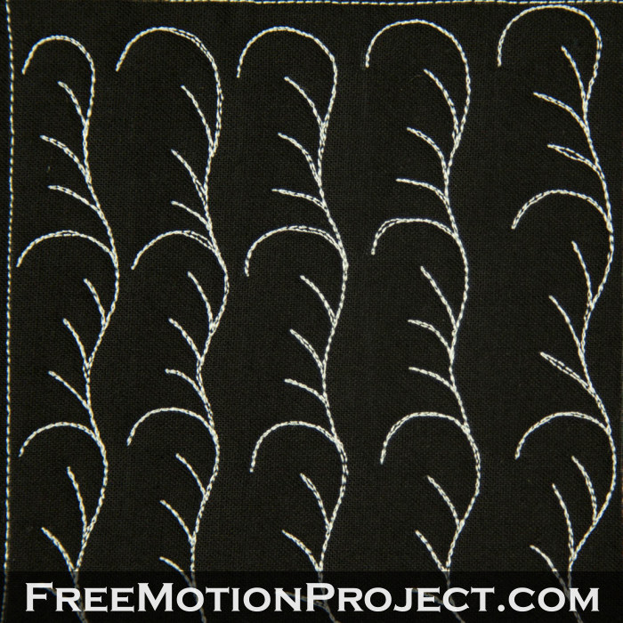 free motion quilting design sea algae