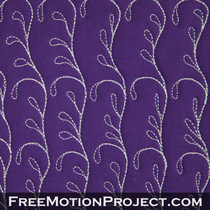 free motion quilting design sea oats