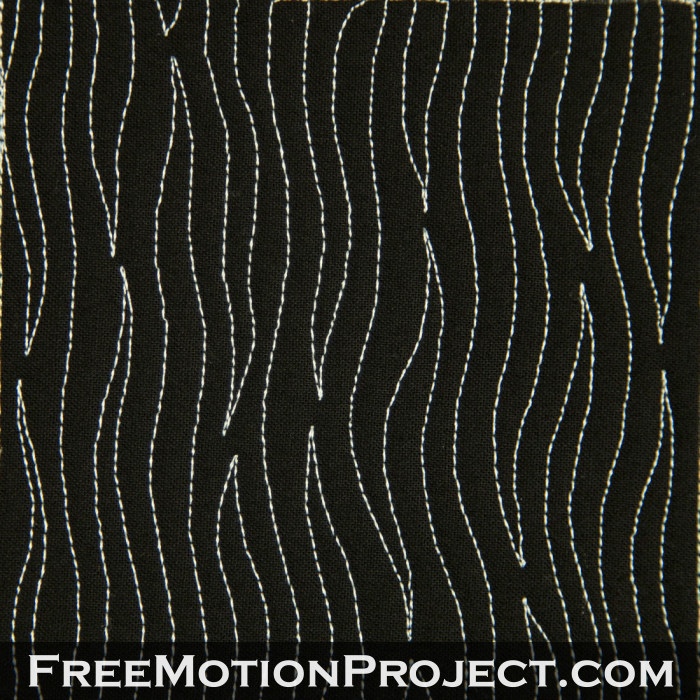 free motion quilting design striated earth