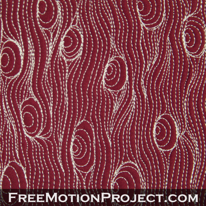 free motion quilting tree bark