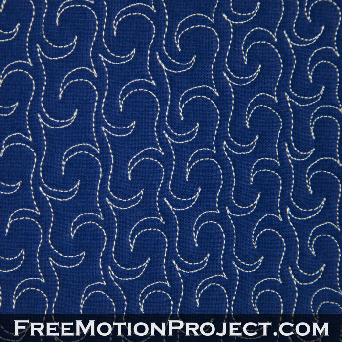 free motion quilting wave chain