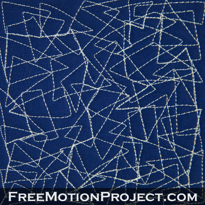 free motion quilting design broken glass
