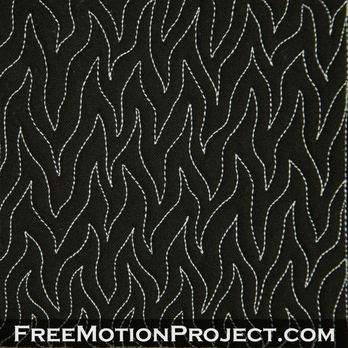 free motion quilting design flame key