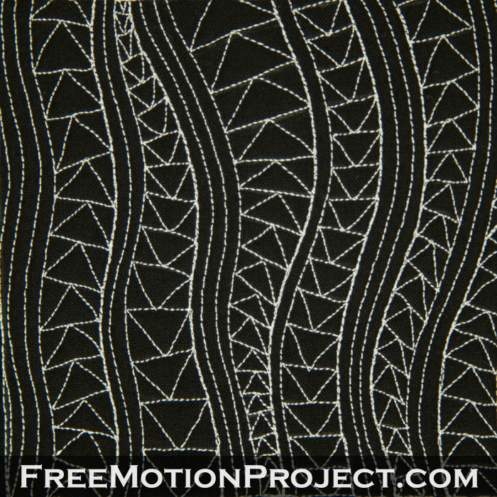 free motion quilting design flock of geese