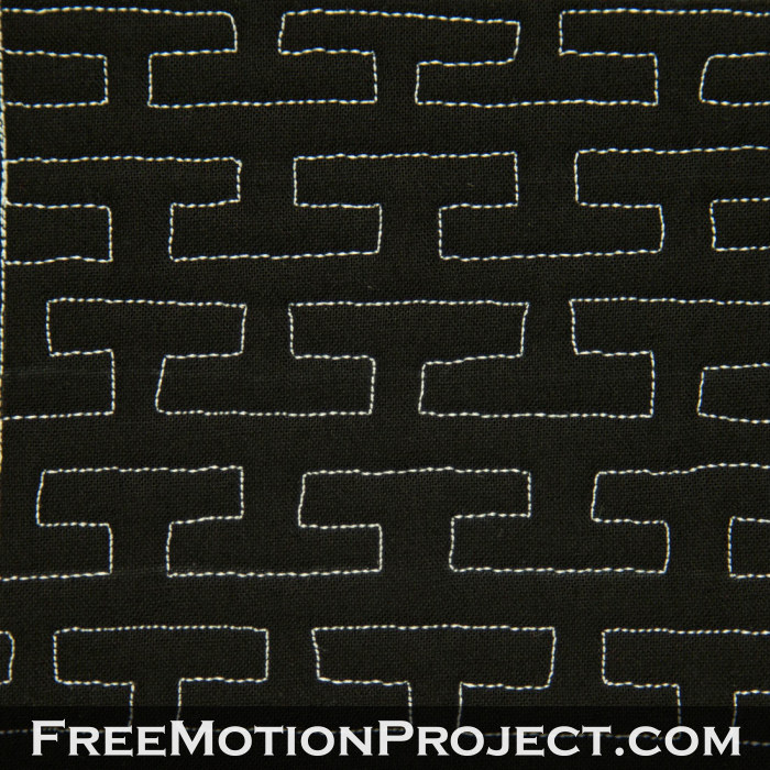 free motion quilting design greek key