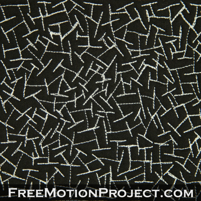free motion quilting design interlocking ts