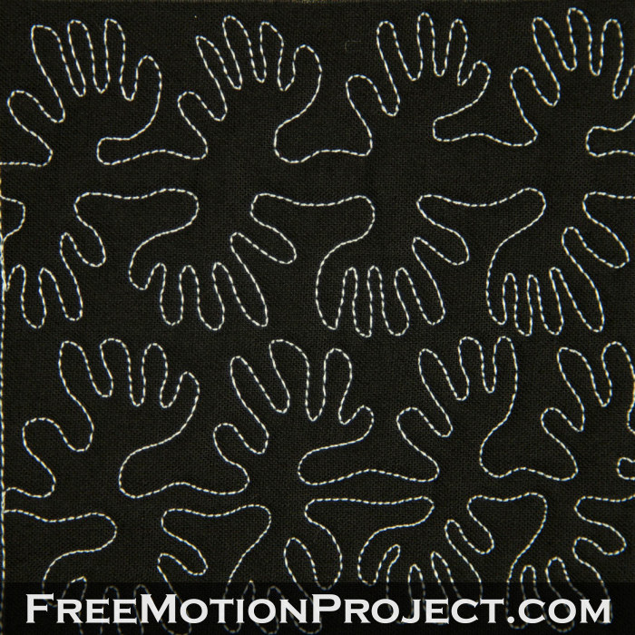 free motion quilting design little hands and feet