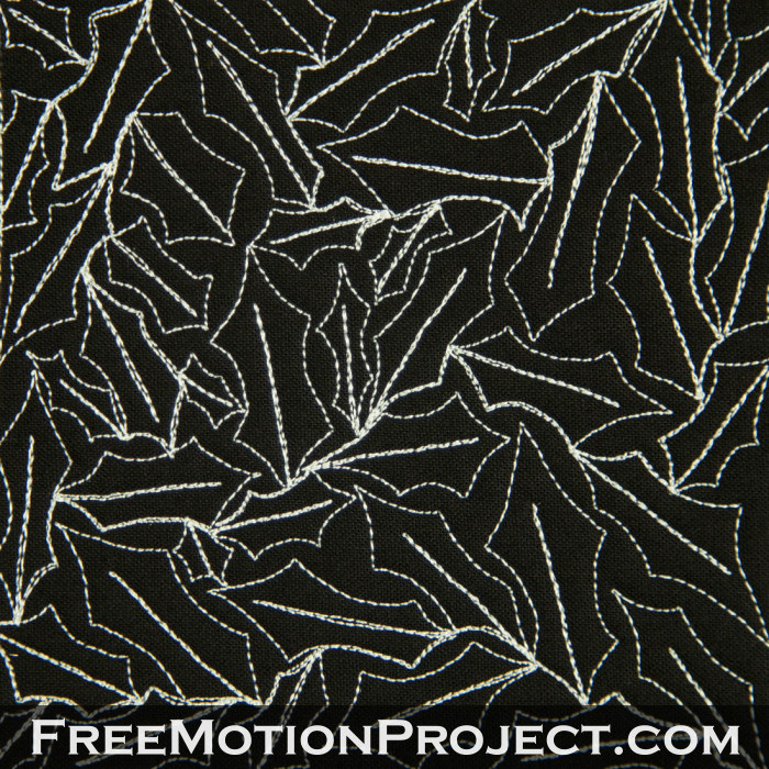 free motion quilting design prickly holly