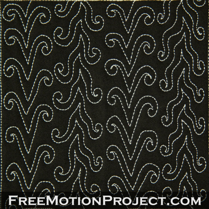 free motion quilting design spiral tree