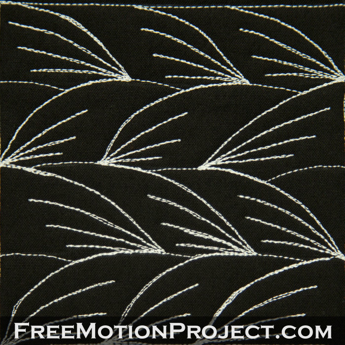 free motion quilting design wheat in the wind