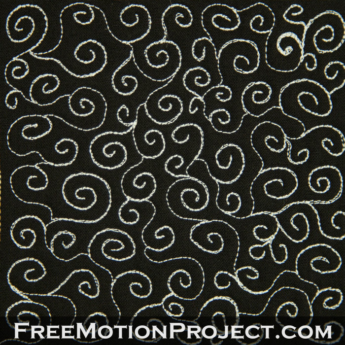 free motion quilting design cucumber vine