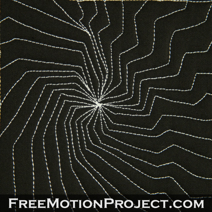 free motion quilting design jagged cosmos