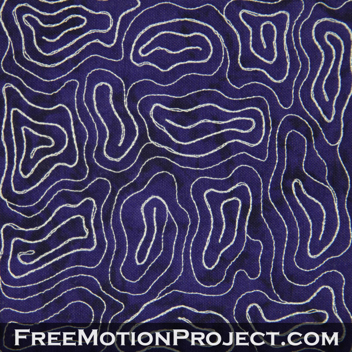 free motion quilting design oil slick