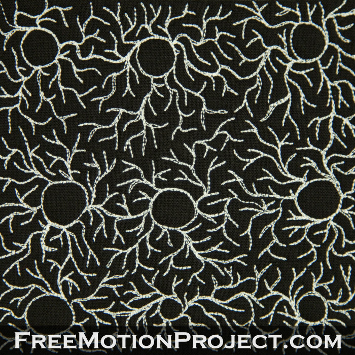 free motion quilting design sprouting seeds
