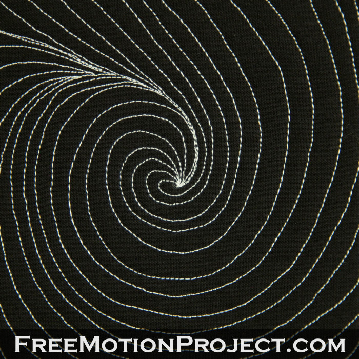 free motion quilting design super spiral