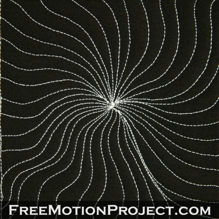 free motion quilting design wobbly cosmos