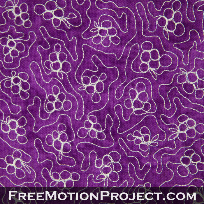 free motion quilting design grapevine