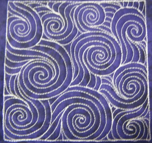 Day 141 Swirling Water Free Motion Quilting Project