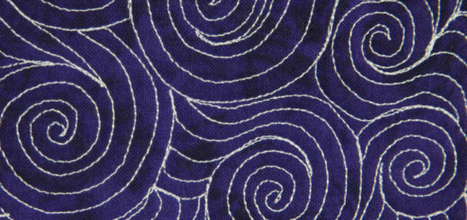 Free Motion Quilting Swirling Water Design