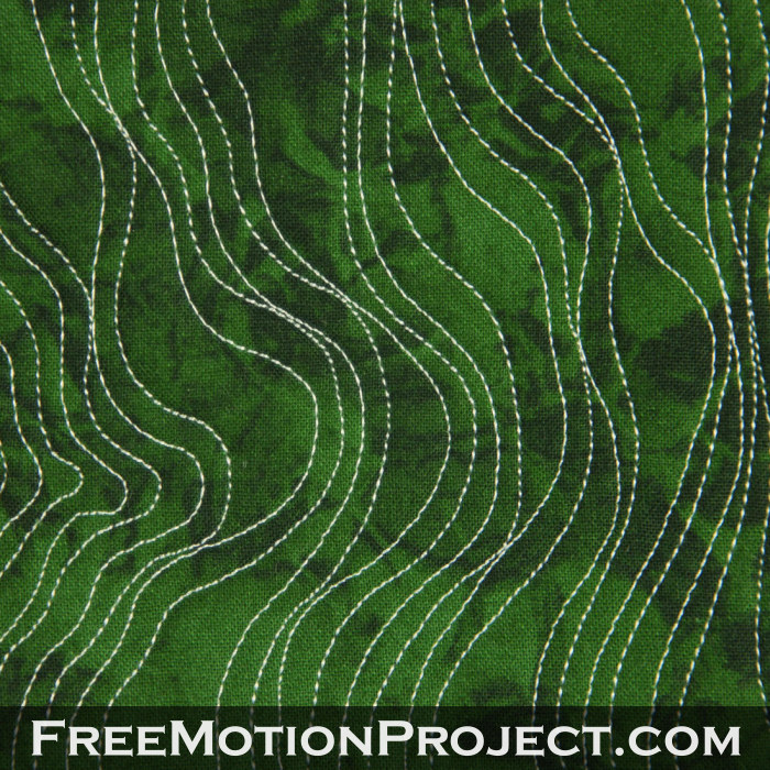 free motion quilting design flowing lines