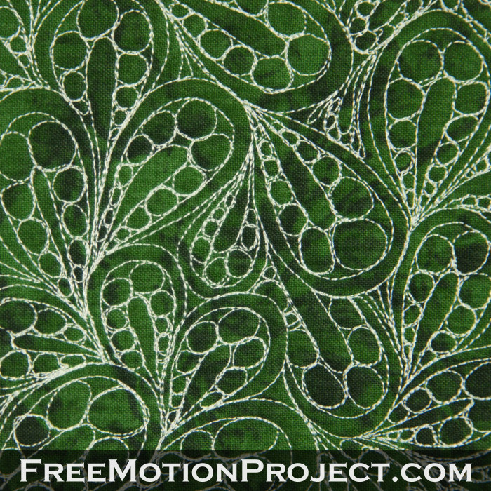 free motion quilting design pebble loop