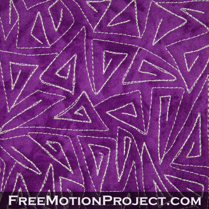 free motion quilting design sharp angled maze