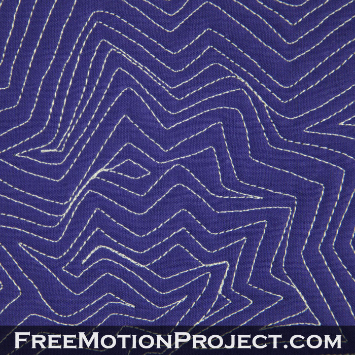 free motion quilting design jagged plain