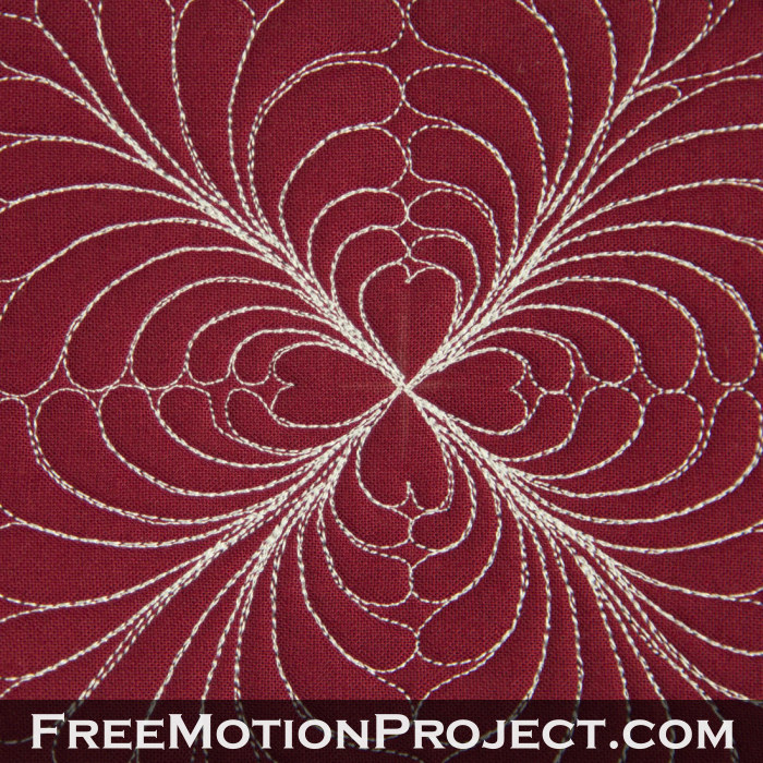 Perfect Quilted Block Feathered Hearts
