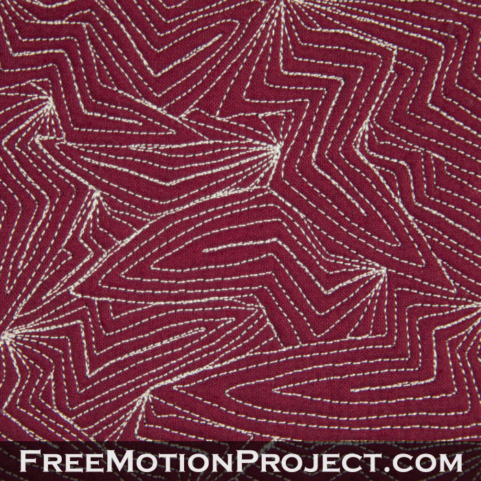 Free Motion Quilting Design Electric Paisley