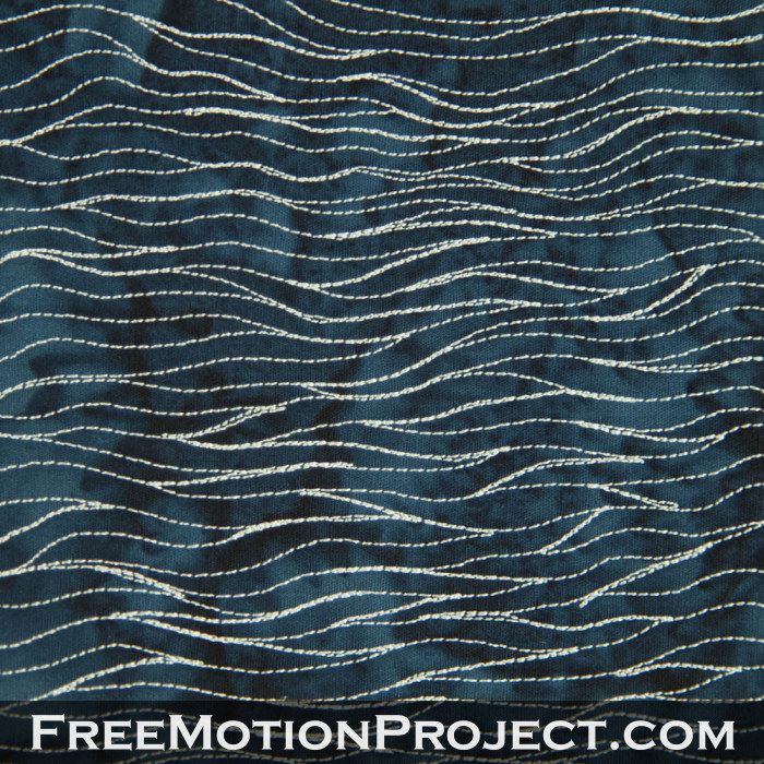 free motion quilting design calm sea