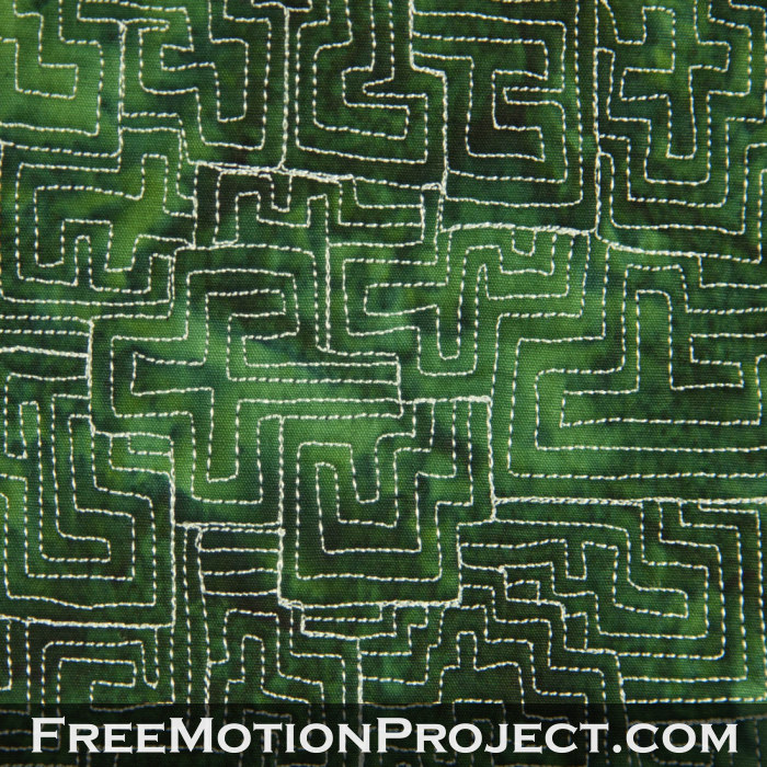 free motion quilting design echo maze