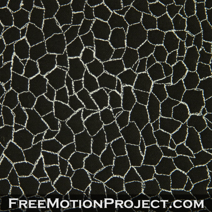 free motion quilting design rock
