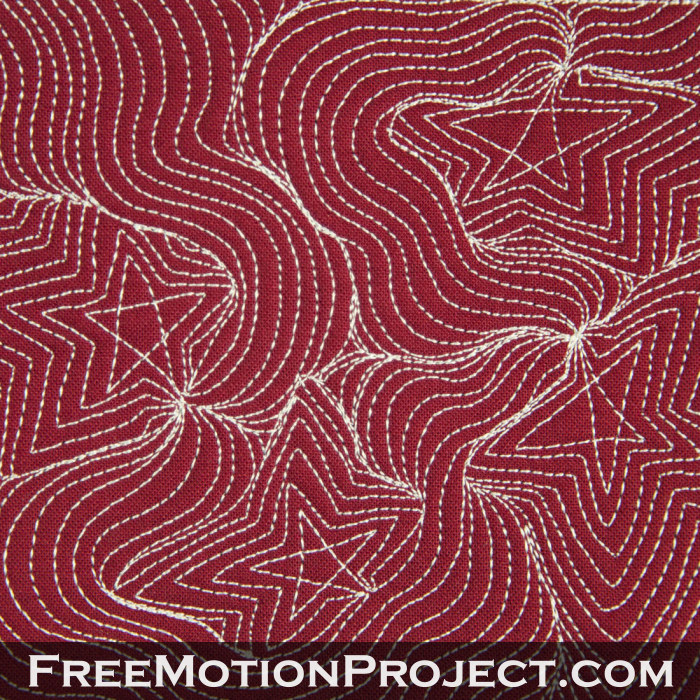 free motion quilting design starry sky