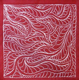 Day 363 – Feather Leaves – Free Motion Quilting Project