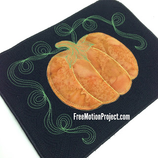 quilt pumpkin block | machine quilting